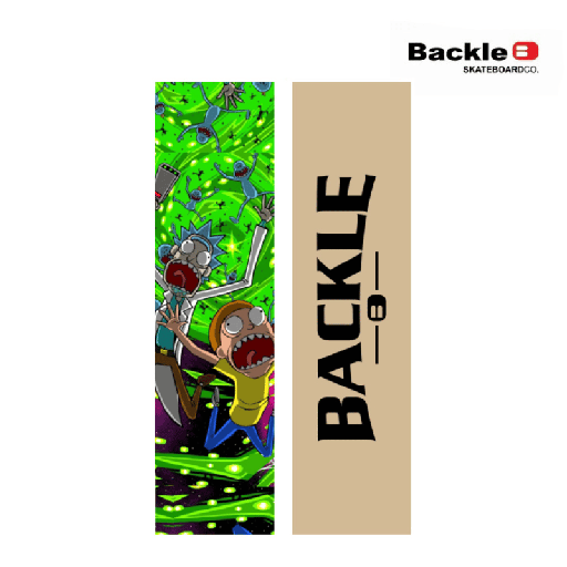 [P0076] Lija para Skate - BACKLE - 9x33 - Rick and Morty