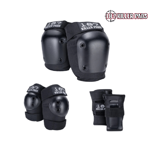 [P0122] Protecciones - 187 Killer Pads - Six Pack - Black Talla S/M (Niños/Adolescentes)